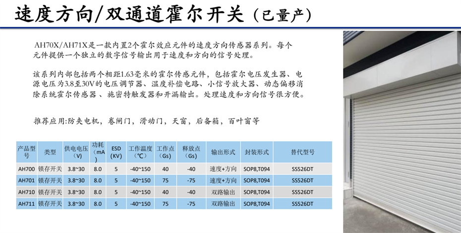 8-速度方向双通道霍尔开关